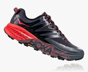 Hoka One One Women's Speedgoat 3 Trail Shoes Black/Red Sale [HGNXC-8493]